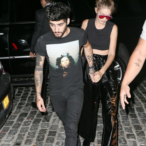 Gigi Hadid rentre chez elle avec son petit-ami Zayn Malik à New York, le 12 septembre 2016