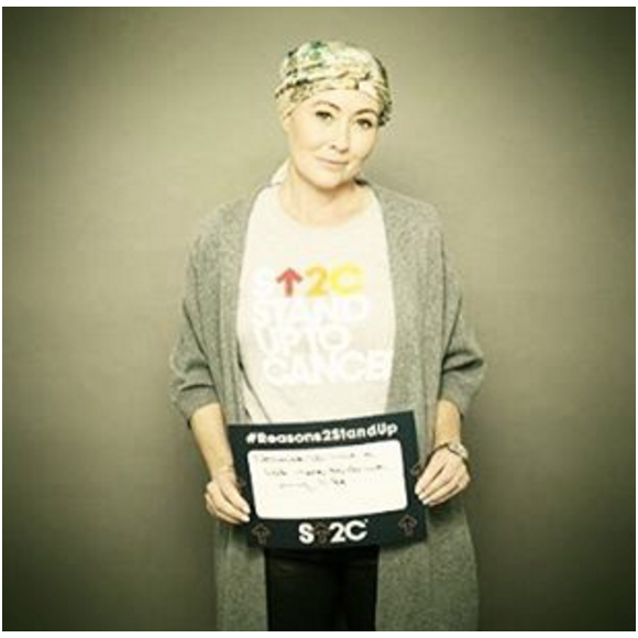 Shannen Doherty se bat contre un cancer du sein. Photo publiée sur sa page Instagram en septembre 2016