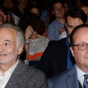 Exclusif - Jacques Attali et François Hollande - Représentation de "La Bohème" à l'Hôtel des Invalides dans le cadre du festival Opéra en Plein Air à Paris le 10 septembre 2016. © Rachid Bellak/Bestimage