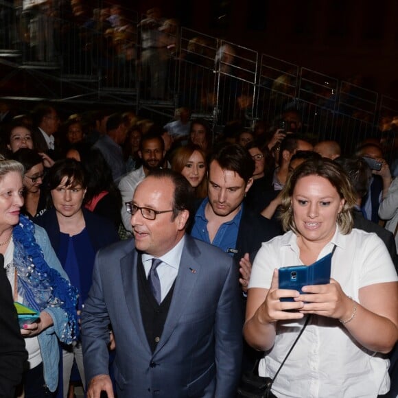 Exclusif - François Hollande - Représentation de "La Bohème" à l'Hôtel des Invalides dans le cadre du festival Opéra en Plein Air à Paris le 10 septembre 2016. © Rachid Bellak/Bestimage