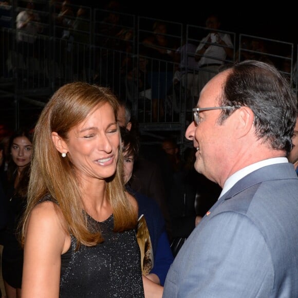 Exclusif - Anne Gravoin et François Hollande - Exclusif - Laurence Ferrari et François Hollande - Représentation de "La Bohème" à l'Hôtel des Invalides dans le cadre du festival Opéra en Plein Air à Paris le 10 septembre 2016. © Rachid Bellak/Bestimage