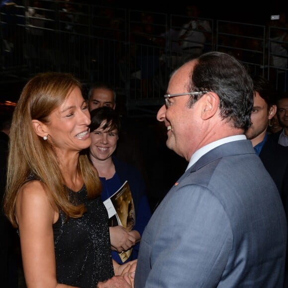 Exclusif - Anne Gravoin et François Hollande - Exclusif - Laurence Ferrari et François Hollande - Représentation de "La Bohème" à l'Hôtel des Invalides dans le cadre du festival Opéra en Plein Air à Paris le 10 septembre 2016. © Rachid Bellak/Bestimage