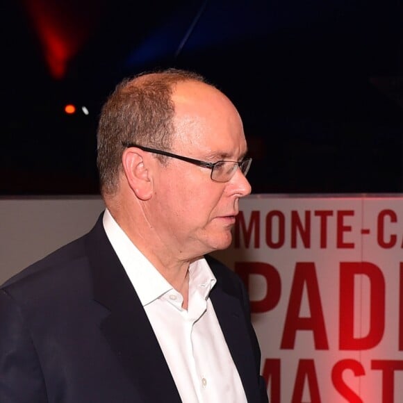 Le prince Albert II de Monaco et Didier Deschamps lors du Monte-Carlo Padel Master 2016 le 10 septembre 2016 sous le chapiteau de Fontvieille à Monaco. © Bruno Bebert/Bestimage