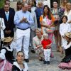 Le prince Albert II de Monaco et la princesse Charlene avec leur fils le prince Jacques lors du pique-nique des Monégasques dans le parc Princesse Antoinette le 10 septembre 2016. Le même jour, le souverain avait notamment visité le village du Monte-Carlo Padel Master organisé par Fabrice Pastor.