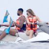 Exclusif - Khloe Kardashian en présence de son supposé nouveau compagnon star de la NBA Tristan Thompson font du jet ski à Cabo San Lucas le 3 septembre 2016.
