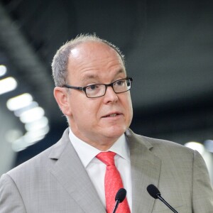 Exclusif - Le prince Albert II de Monaco inaugure le tunnel Albert II destiné à désengorger le trafic dans la principauté le 14 septembre 2016.