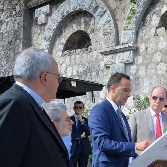 Exclusif - Le prince Albert II de Monaco inaugure le tunnel Albert II destiné à désengorger le trafic dans la principauté le 14 septembre 2016.