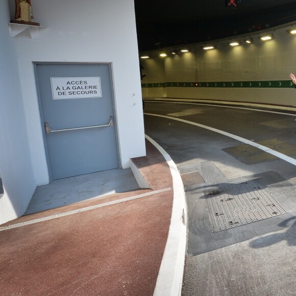 Exclusif - Le prince Albert II de Monaco inaugure le tunnel Albert II destiné à désengorger le trafic dans la principauté le 14 septembre 2016.