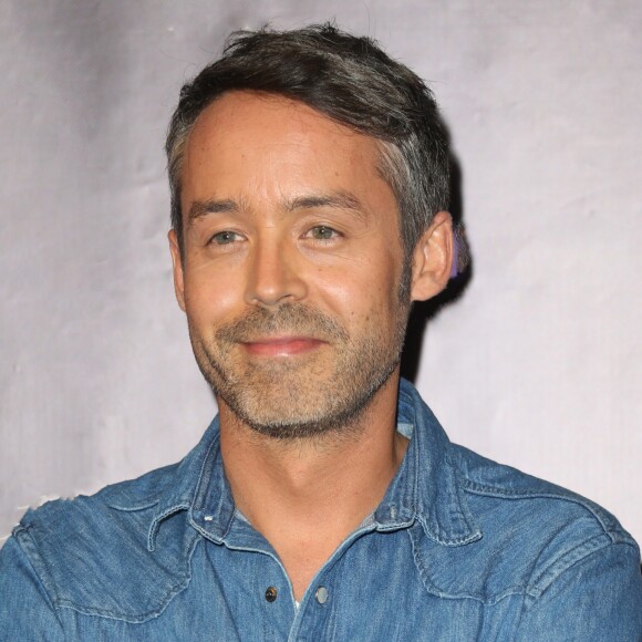 L'animateur Yann Barthès à la conférence de presse de Canal+ à Paris le 28 août 2013