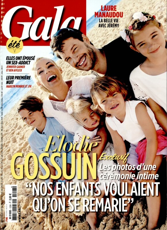 Elodie Gossuin avec son mari Bertrand et leurs enfants en couverture de Gala, le 3 août 2016