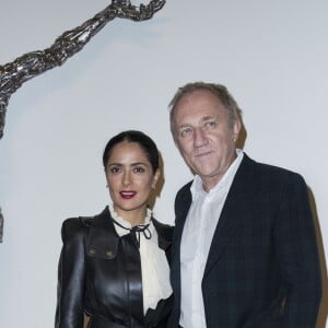 Salma Hayek et François-Henri Pinault - Vernissage de l'exposition "Echos" pour l'inauguration du nouveau siège de Kering dans l'ancien hôpital Laennec et à l'occasion des Journées du Patrimoine à Paris. Une partie des oeuvres fait partie de la collection Pinault. Le 16 septembre 2016 © Olivier Borde / Bestimage