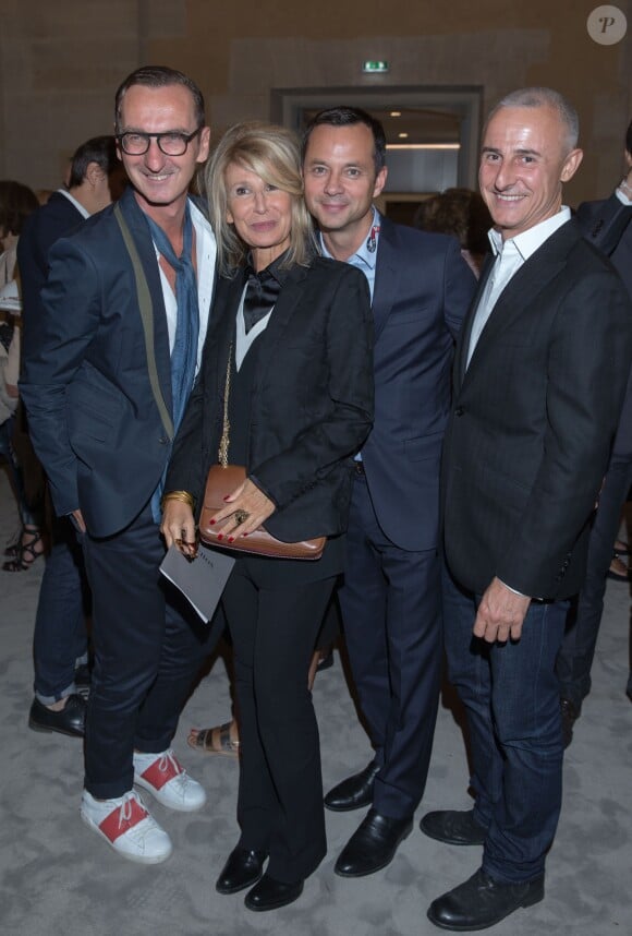 Bruno Frisoni, Anne Florence Schmitt, Laurent Claquin, Hervé van der Straeten - Vernissage de l'exposition "Echos" pour l'inauguration du nouveau siège de Kering dans l'ancien hôpital Laennec et à l'occasion des Journées du Patrimoine à Paris. Une partie des oeuvres fait partie de la collection Pinault. Le 16 septembre 2016 © Olivier Borde / Bestimage