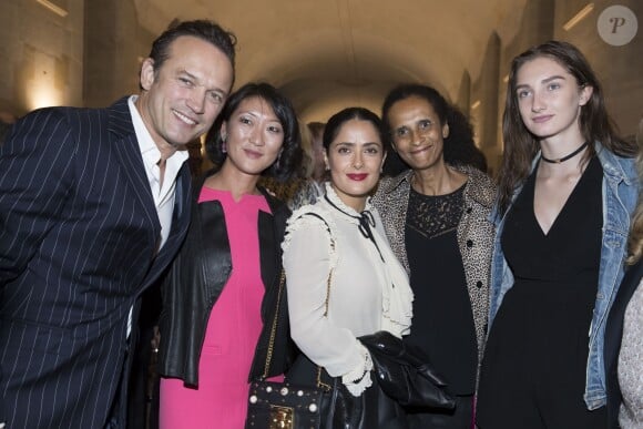 Vincent Perez, Fleur Pellerin, Salma Hayek, Karine Silla, Mathilde Pinault - Vernissage de l'exposition "Echos" pour l'inauguration du nouveau siège de Kering dans l'ancien hôpital Laennec et à l'occasion des Journées du Patrimoine à Paris. Une partie des oeuvres fait partie de la collection Pinault. Le 16 septembre 2016 © Olivier Borde / Bestimage