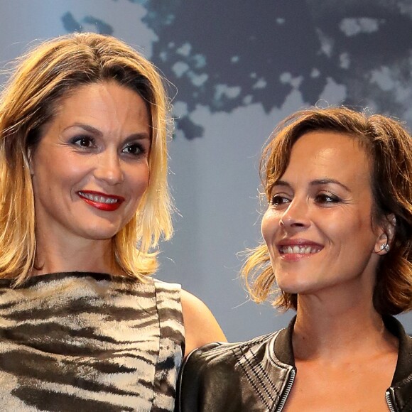 Barbara Schulz et Armelle Deutsch (Meilleures interprètes féminines) - Soirée de clôture du 18ème Festival de la Fiction TV de La Rochelle. Le 17 septembre 2016 © Patrick Bernard /