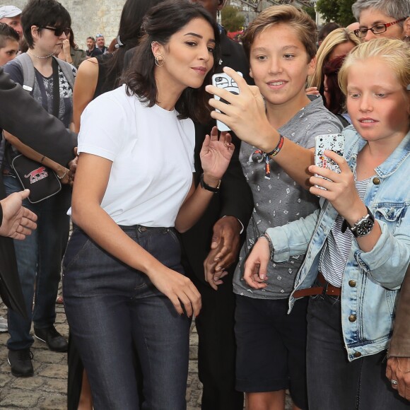Leïla Bekhti au photocall du téléfilm "Jour Polaire" lors du 18ème Festival de la Fiction TV de La Rochelle. Le 17 septembre 2016 © Patrick Bernard / Bestimage