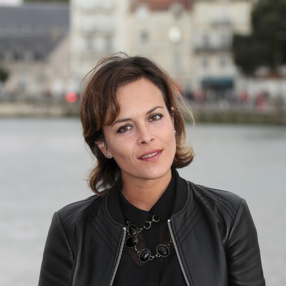 Armelle Deutsch au photocall du téléfilm "Harcelée" lors du 18ème Festival de la Fiction TV de La Rochelle. Le 17 septembre 2016 © Patrick Bernard / Bestimage