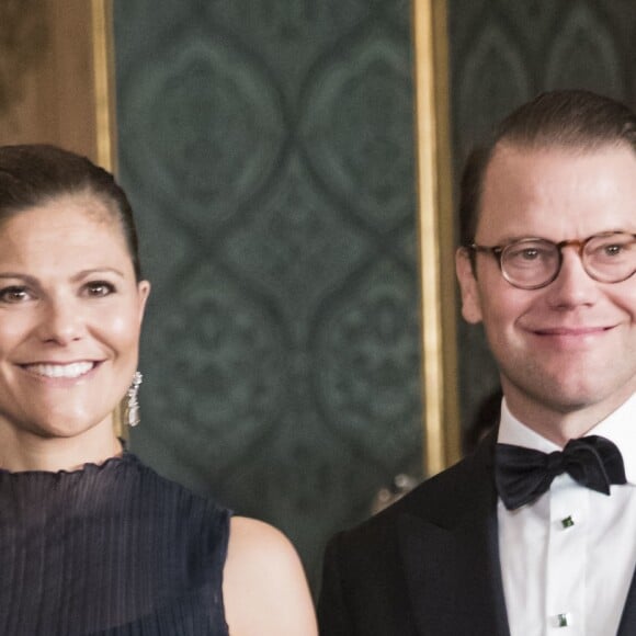 La princesse Victoria de Suède et le prince Daniel au palais royal à Stockholm le 16 septembre 2016 lors du Dîner de la Suède.