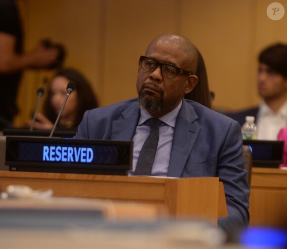 Forest Whitaker à l'ONU à New York le 16 septembre 2016 pour débattre de solutions durables pour le développement des enfants.