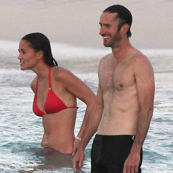 Exclusif - Pippa Middleton et James Matthews en vacances à Saint-Barthélemy le 22 août 2015