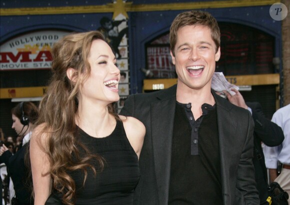 Brad Pitt et Angelina Jolie à Los Angeles en 2007.