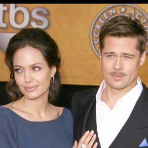Brad Pitt et Angelina Jolie à Los Angeles en janvier 2009.