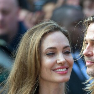 Brad Pitt et Angelina Jolie à Londres le 2 juin 2013.