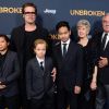 Brad Pitt, Maddox Jolie-Pitt, Pax Jolie-Pitt, Shiloh Jolie-Pitt et ses parents Jane et William Alvin Pitt à la première du film "Unbroken" à Hollywood, le 15 décembre 2014