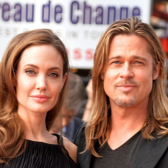 Angelina Jolie, Brad Pitt - People a la premiere du film "World War Z" a Londres, le 2 juin 2013.