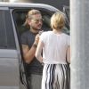 Dennis Papageorgiou dépose en voiture sa compagne Lindsay Lohan à l'aéroport international d’Athènes en Grèce, le 11 septembre 2016