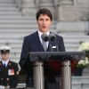 Le Premier ministre Justin Trudeau lors de son discours d'accueil à Victoria, en Colombie-Britannique, au Canada le 24 septembre 2016.
