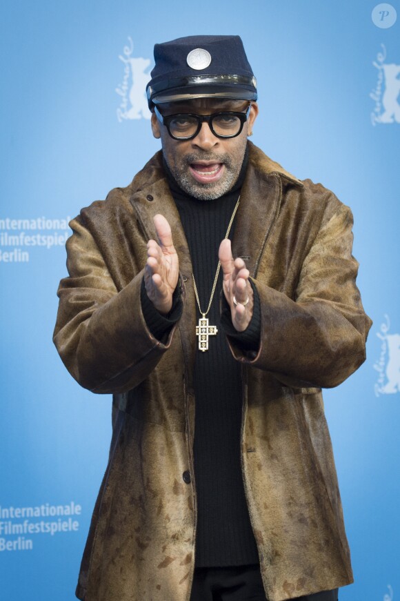 Spike Lee devant le photocall du film "Chi-Raq" lors du 66ème Festival International du Film de Berlin, la Berlinale, le 16 février 2016