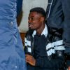 Le défenseur du Paris Saint-Germain (PSG) Serge Aurier arrive dans la 30e chambre du tribunal correctionnel, au palais de justice de Paris, France, le 26 septembre 2016. Serge Aurier est poursuivi pour violences volontaires sur personne dépositaire de l'autorité publique (policier), ayant entraîné une incapacité totale de travail (ITT) d'un jour lors d'une altercation avec la police après une sortie de boîte de nuit. © CVS/Bestimage