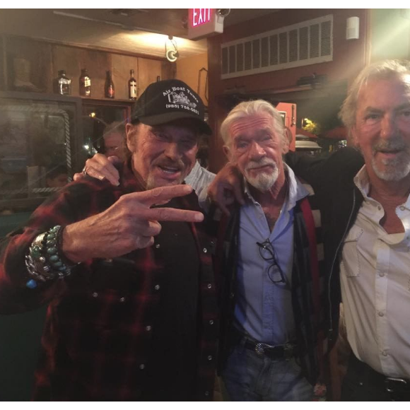 Johnny Hallyday et sa bande en plein road trip à travers les Etats-Unis - Escale à Monument Valley, le 25 septemnbre 2016.