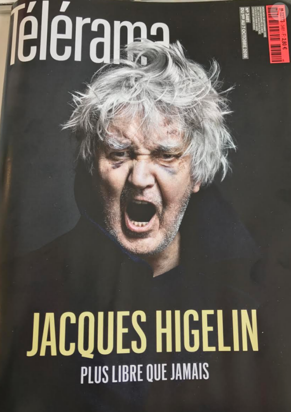 Jacques Higelin en couverture de "Télérama", le 27 septembre 2016.