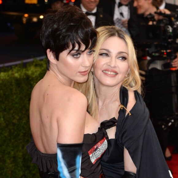 Katy Perry et Madonna au Metropolitan Museum of Art Met Gala à New York, le 4 mai 2015.