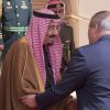Le roi Salmane ben Abdelaziz Al Saoud d'Arabie Saoudite rencontre le roi Abdullah II de Jordanie à Riyad le 25 février 2015.