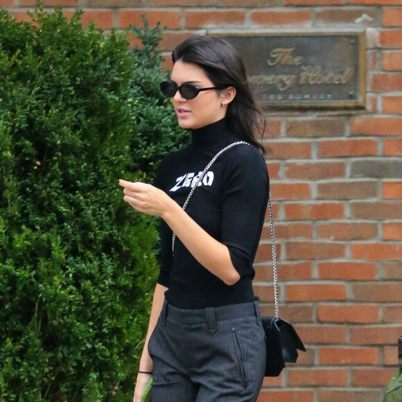 Kendall Jenner quitte The Bowery Hotel à New York. Le 29 septembre 2016.