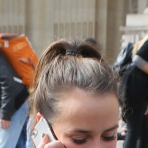 Pauline Ducruet à la sortie du Grand Palais après le défilé de mode Mugler, collection prêt-à-porter Printemps-Eté 2017, lors de la Fashion Week à Paris, le 1er octobre 2016. © CVS/Veeren/Bestimage