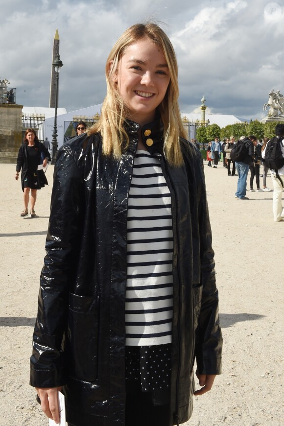 La princesse Alexandra de Hanovre, fille de la princesse Caroline, au Jardin des Tuileries à Paris le 1er octobre 2016 pour le défilé Elie Saab dans le cadre de la Fashion Week printemps-été 2017.