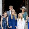 Le roi Willem-Alexander des Pays-Bas s'est rendu en famille au baptême de son filleul le prince Carlos de Parme, le 25 septembre 2016 à Parme.