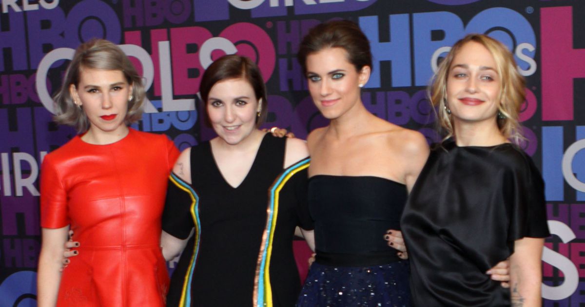 Jemima Kirke Films Et Programmes Tv Zosia Mamet, Jemima Kirke, Lena Dunham, Allison Williams à la soirée de