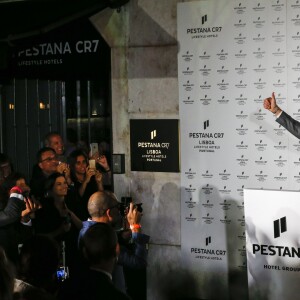 Cristiano Ronaldo lors de l'inauguration de son hôtel Pestana CR7 à Lisbonne le 2 octobre 2016.