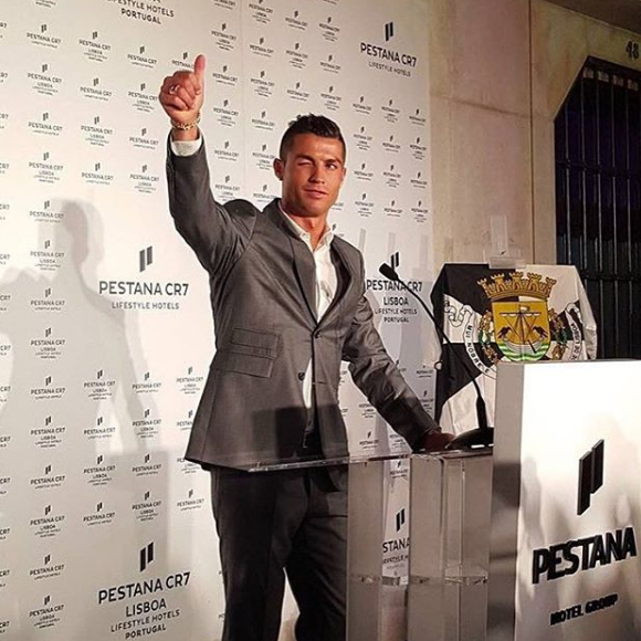 Cristiano Ronaldo à l'inauguration de son hôtel à Lisbonne le 2 octobre 2016.