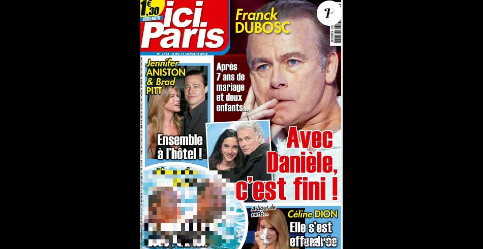 Couverture du magazine Ici Paris en kiosques le 5 octobre 2016.