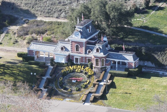 Vue générale du ranch de Neverland prise le 15 janvier 2013.