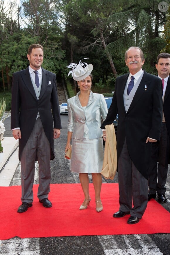 Le duc et la duchesse de Braganza, Portugal au mariage du prince Leka II d'Albanie et d'Elia Zaharia à Tirana (Albanie), le 8 octobre 2016