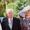 Le prince Philip et la princesse Isabelle de Liechtenstein arrivent au déjeuner le lendemain du mariage du prince Leka II d'Albanie et d'Elia Zaharia au palais royal à Tirana le 9 octobre 2016