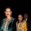 La princesse Meryem du Maroc arrive au dîner du mariage du prince Leka II d'Albanie et d'Elia Zaharia au palais royal à Tirana, le 8 octobre 2016