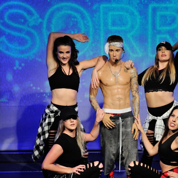 Justin Bieber - Statue de cire du chanteur chez Madame Tussauds à Londres, le 9 octobre 2016