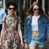Cara Delevingne et Annie Clark (St. Vincent) se promènent dans les rues de New York, le 28 septembre 2015.